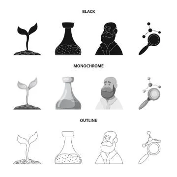 Vector design of  and  icon. Set of  and  vector icon for stock. Stock Illustration