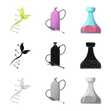 Vector design of  and  logo. Collection of  and  stock vector illustration. Stock Illustration