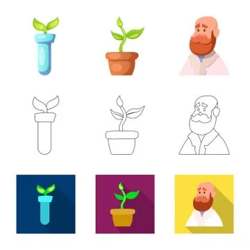 Vector design of  and  logo. Set of  and  stock vector illustration. Stock Illustration