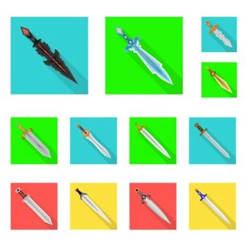Vector design of and sword sign. Collection of and knife stock vector イラスト素材