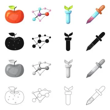 Vector design of  and  symbol. Set of  and  stock vector illustration. Stock Illustration