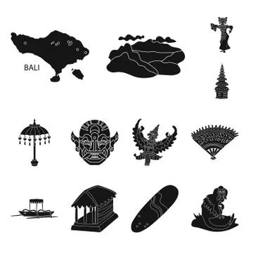 Vector design of and traditional icon. Collection of and bali stock vector Stock Illustration