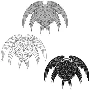 Vector design of angel with wings Stock Illustration