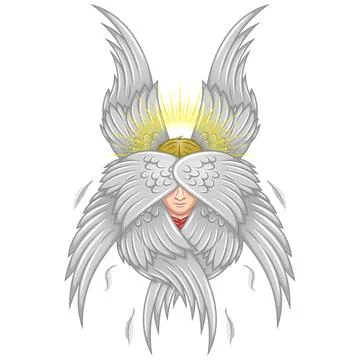 Vector design of angel with wings Stock-Illustration