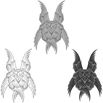 Vector design of angel with wings Stock-Illustration