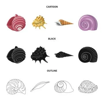 Vector design of animal and decoration icon. Set of animal and ocean stock Stock Illustration