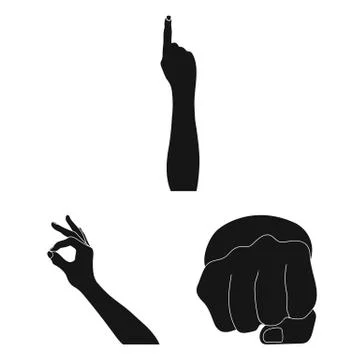 Vector design of animated and thumb symbol. Collection of animated and gesture Stock Illustration