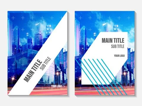 Vector design for Annual Report cover. Business booklet brochure flyer. イラスト素材