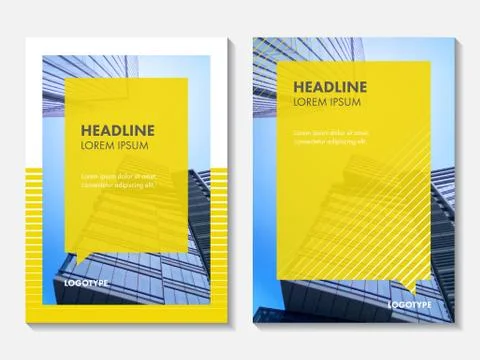 Vector design for Annual Report cover. Business booklet brochure flyer. Stock Illustration