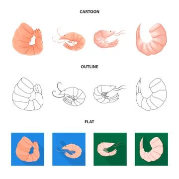 Vector design of appetizer and ocean icon. Set of appetizer and delicacy stock Stock Illustration