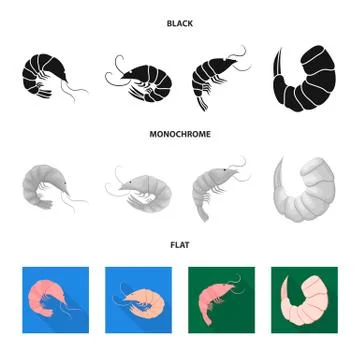 Vector design of appetizer and ocean sign. Collection of appetizer and delicacy Stock Illustration