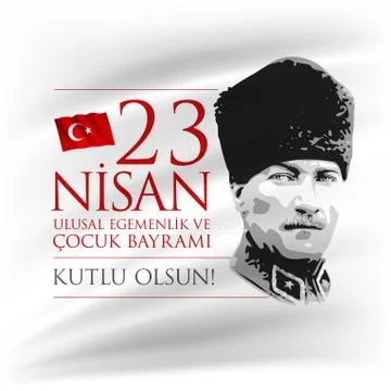 Vector design of the April 23 Turkish National Sovereignty and Children Day Stock Illustration