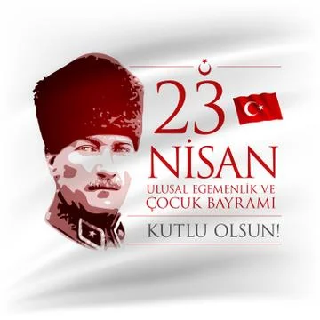 Vector design of the April 23 Turkish National Sovereignty and Children Day Stock Illustration