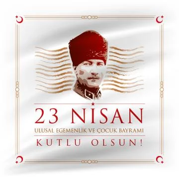 Vector design of the April 23 Turkish National Sovereignty and Children Day Stock Illustration