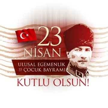 Vector design of the April 23 Turkish National Sovereignty and Children Day Stock Illustration