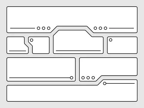 Vector design asset graphic element a futuristic frame shape Stock Illustration