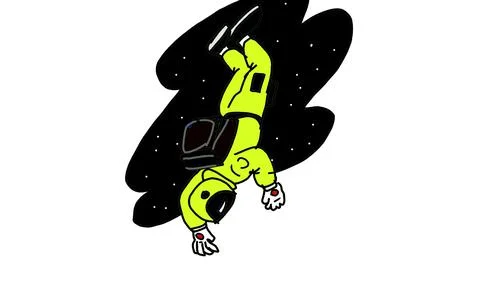 Vector design with astronaut character in space Stock Illustration