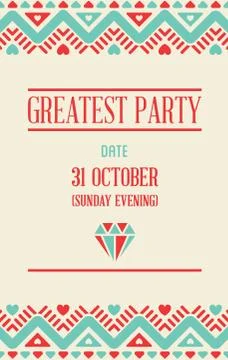 Vector Design Awesome Wedding Invitation Template with Mandala or Doodles The Stock Illustration