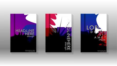 Vector design of background cover with colorful abstract spray patterns. Colo Stock Illustration