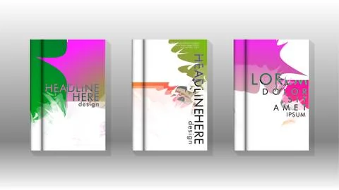 Vector design of background cover with colorful abstract spray patterns. Colo Stock Illustration