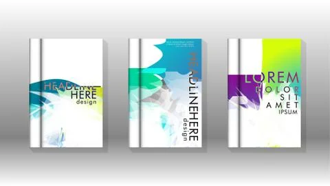 Vector design of background cover with colorful abstract spray patterns. Colo Stock Illustration