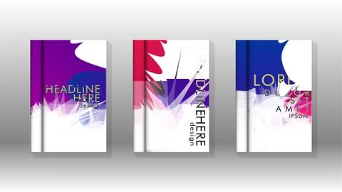 Vector design of background cover with colorful abstract spray patterns. Colo Stock Illustration