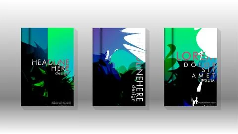 Vector design of background cover with colorful abstract spray patterns. Colo Stock Illustration