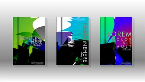 Vector design of background cover with colorful abstract spray patterns. Colo Stock Illustration