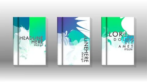 Vector design of background cover with colorful abstract spray patterns. Colo Illustrazione stock