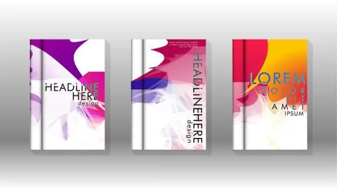 Vector design of background cover with colorful abstract spray patterns. Colo Stock Illustration