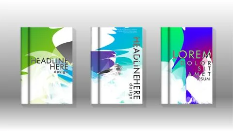 Vector design of background cover with colorful abstract spray patterns. Colo Stock Illustration
