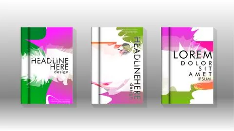 Vector design of background cover with colorful abstract spray patterns. Colo Stock Illustration
