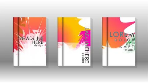 Vector design of background cover with colorful abstract spray patterns. Colo Stock Illustration