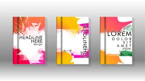 Vector design of background cover with colorful abstract spray patterns. Colo 스톡 일러스트