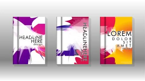 Vector design of background cover with colorful abstract spray patterns. Colo Stock Illustration