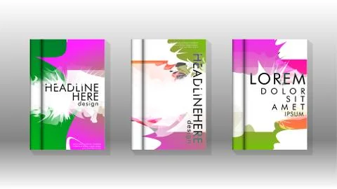 Vector design of background cover with colorful abstract spray patterns. Colo Stock Illustration