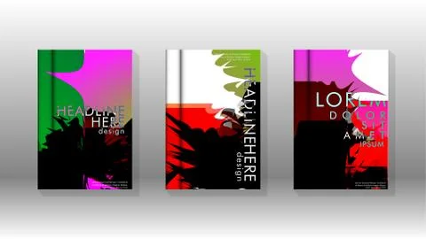 Vector design of background cover with colorful abstract spray patterns. Colo Stock Illustration