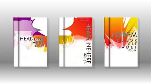 Vector design of background cover with colorful abstract spray patterns. Colo Stock Illustration