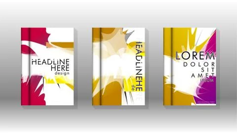 Vector design of background cover with colorful abstract spray patterns. Colo Illustrazione stock