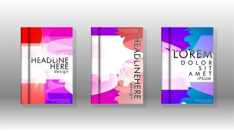 Vector design of background cover with colorful abstract spray patterns. Colo Stock Illustration