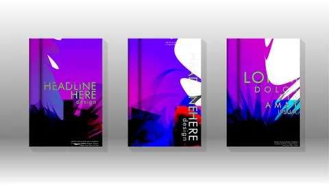 Vector design of background cover with colorful abstract spray patterns. Colo Stock Illustration