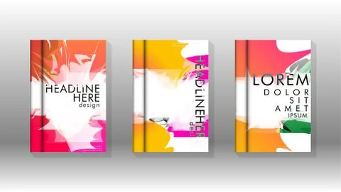 Vector design of background cover with colorful abstract spray patterns. Colo 스톡 일러스트