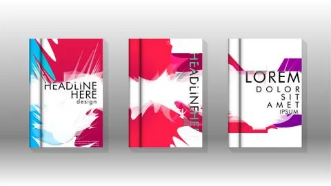 Vector design of background cover with colorful abstract spray patterns. Colo Stock Illustration