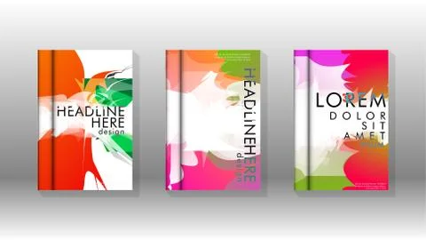 Vector design of background cover with colorful abstract spray patterns. Colo Stock Illustration