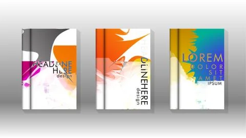 Vector design of background cover with colorful abstract spray patterns. Colo 스톡 일러스트