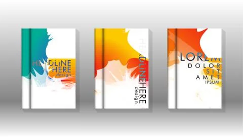 Vector design of background cover with colorful abstract spray patterns. Colo Stock Illustration