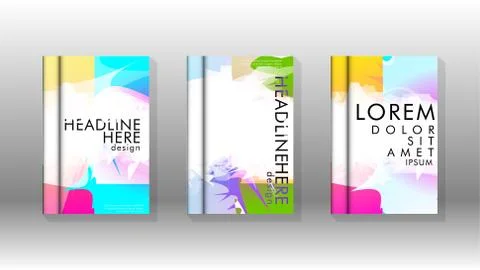 Vector design of background cover with colorful abstract spray patterns. Colo Stock Illustration