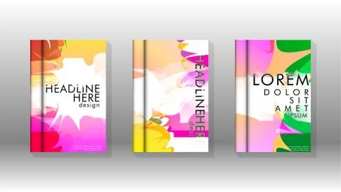 Vector design of background cover with colorful abstract spray patterns. Colo Stock Illustration