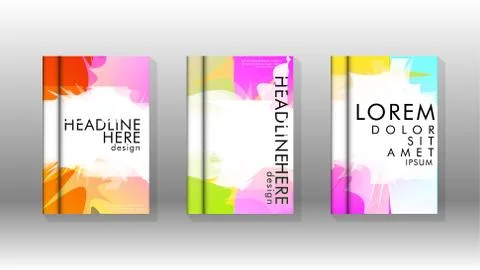 Vector design of background cover with colorful abstract spray patterns. Colo Stock Illustration
