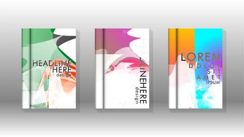 Vector design of background cover with colorful abstract spray patterns. Colo Stock Illustration
